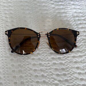 Tom Ford Jamieson Sunglasses | Brown Tortoise with Gold Metal | With Case